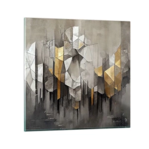 Üveg kép - Kompozíció jégből és fényből - 50x50 cm