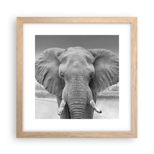 Poszter világos tölgy keretben - Üdv a világomban - 30x30 cm