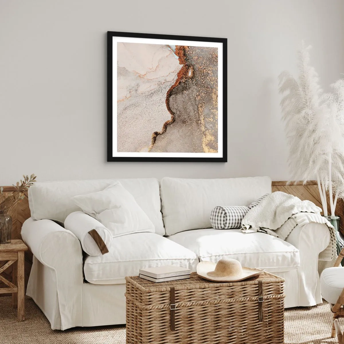 Poszter fehér keretben - A színek határán - 50x50 cm