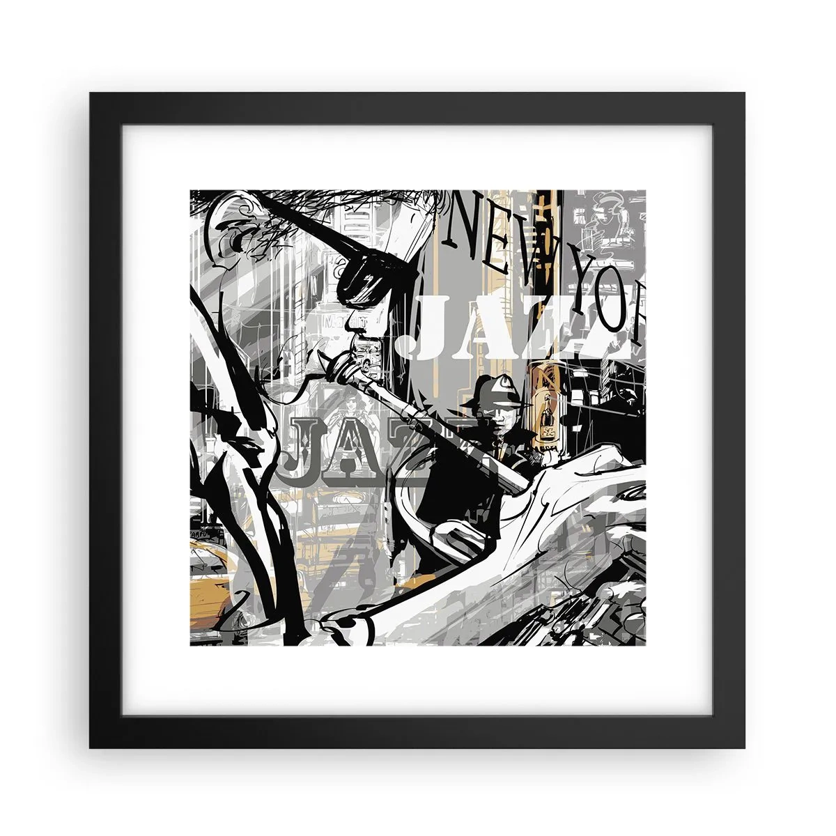 Poszter fehér keretben - A New York ritmusában - 30x30 cm