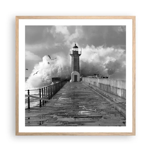 Poszter világos tölgy keretben - Rettenthetetlen - 60x60 cm