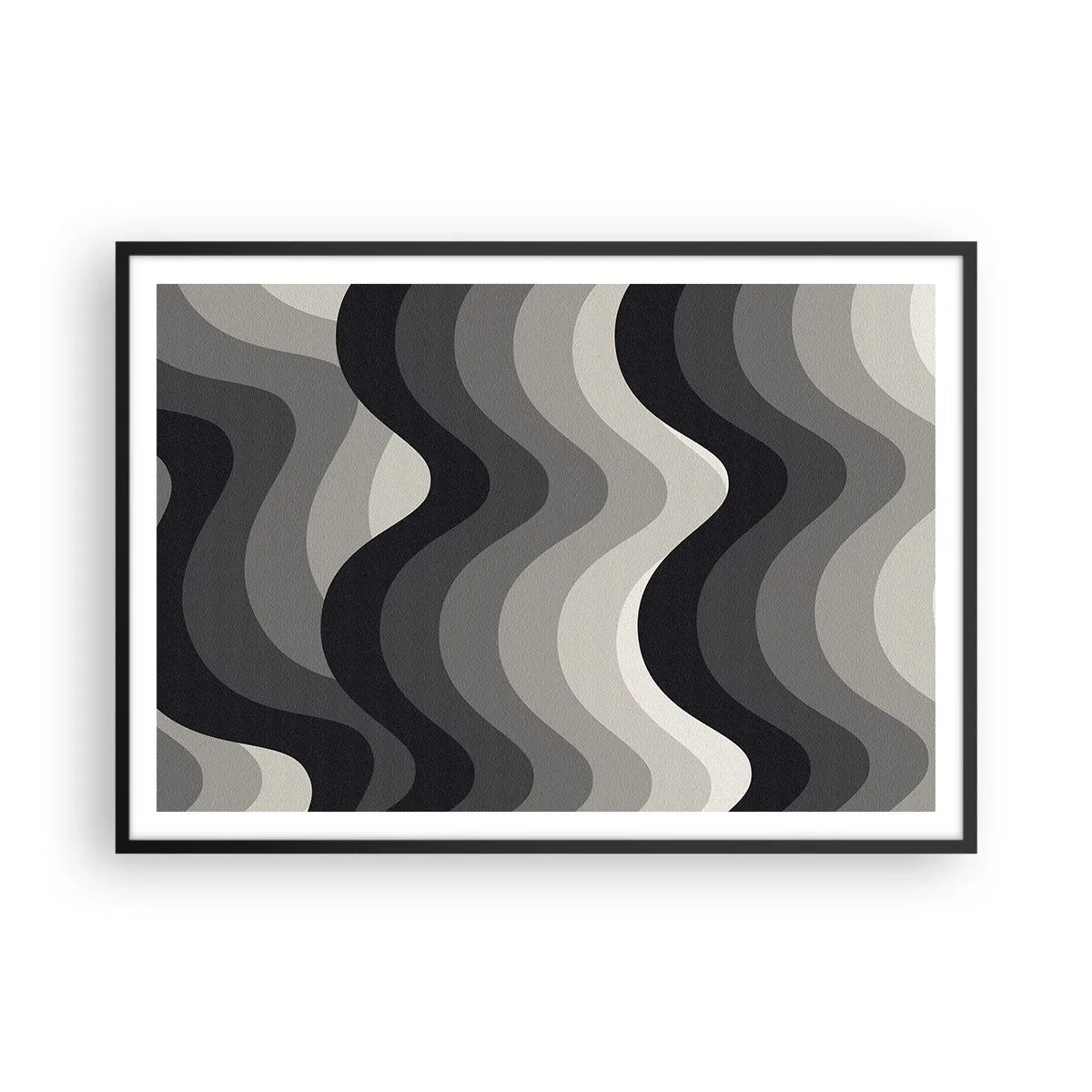 Poszter fehér keretben - Hullám a hullám után - 100x70 cm