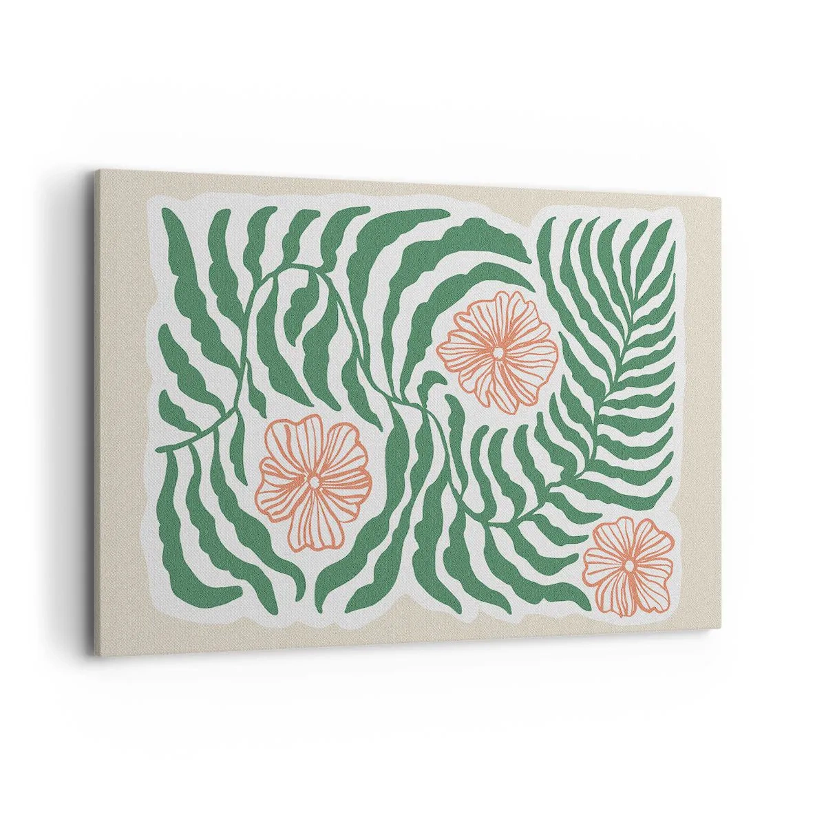 Vászonkép - Zöldben virágzó - 120x80 cm