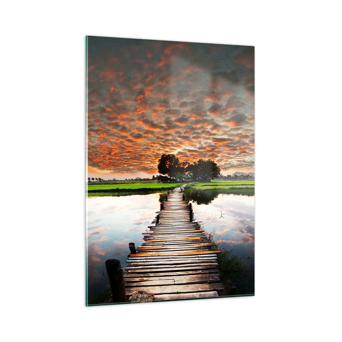 Üveg kép - Nyújtsd ki a karjaidat - lélegezz - 50x70 cm