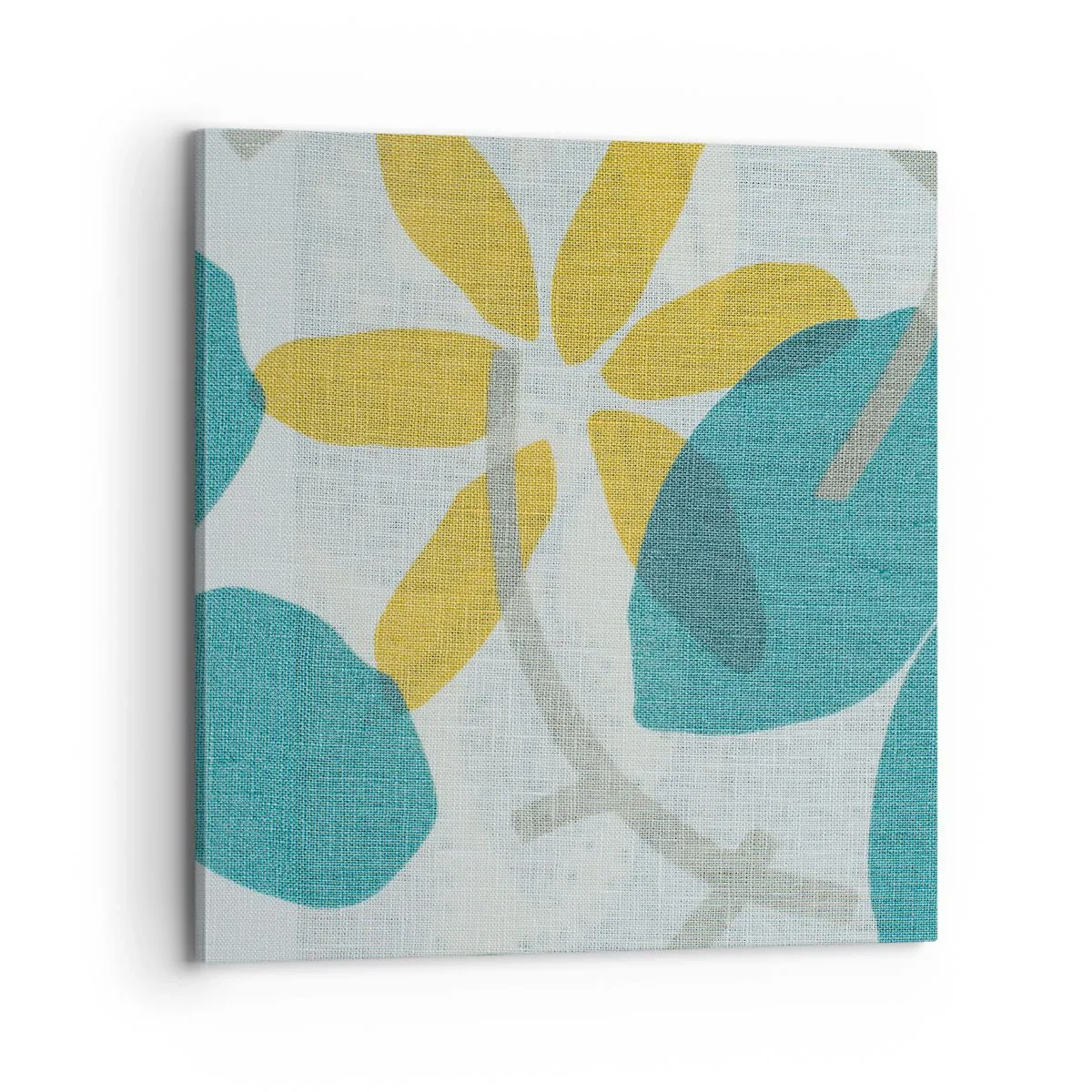 Vászonkép - Azúrkék levelek között - 70x70 cm