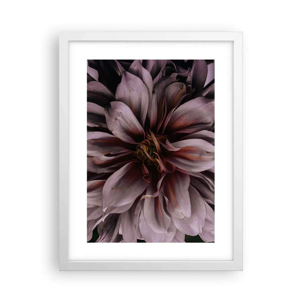 Poszter fekete keretben - Virágos szív - 30x40 cm