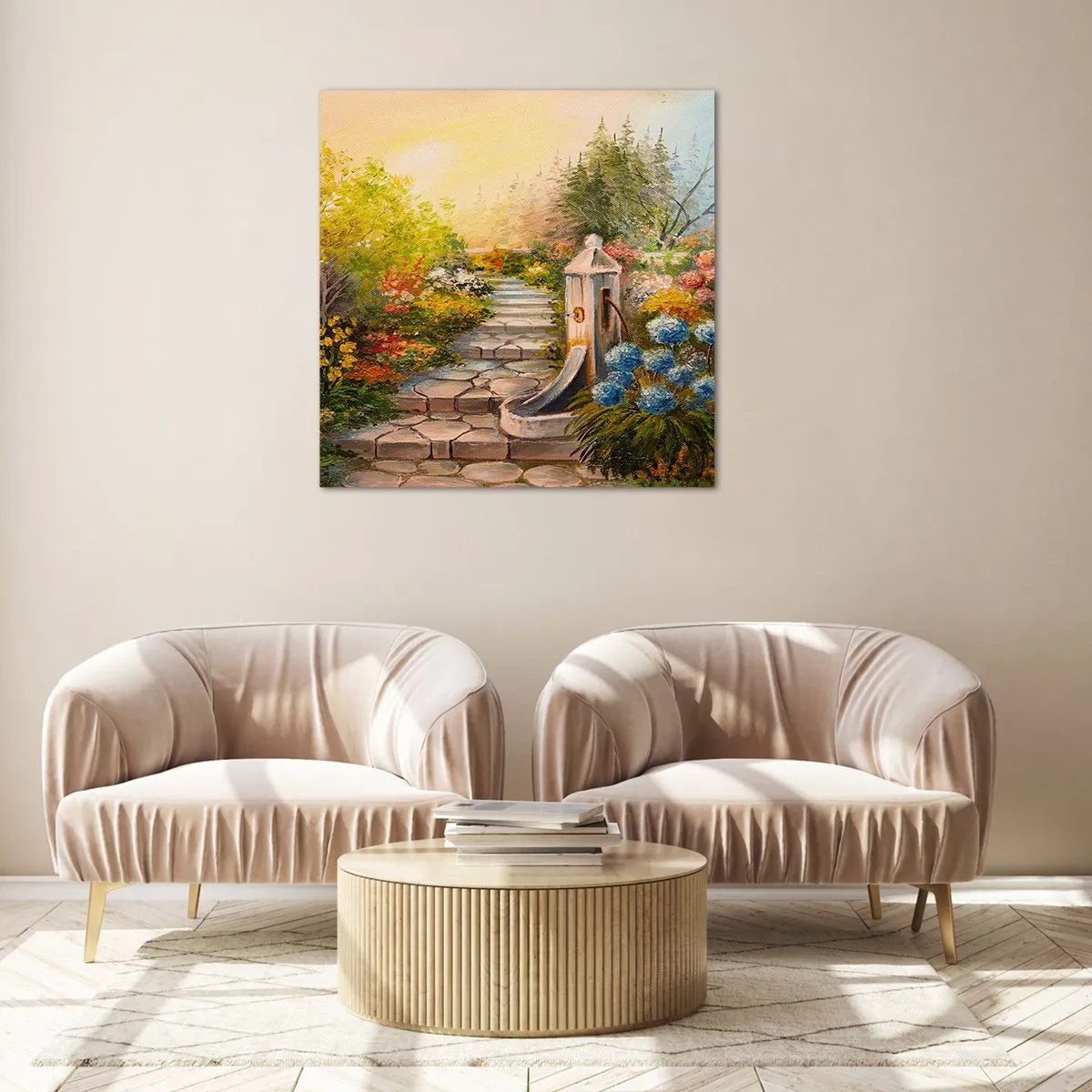 Üveg kép - Teljes virágzásban - 70x70 cm