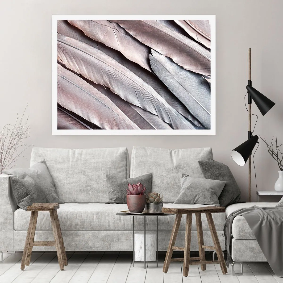 Poszter - Rózsaszín ezüstben - 70x50 cm