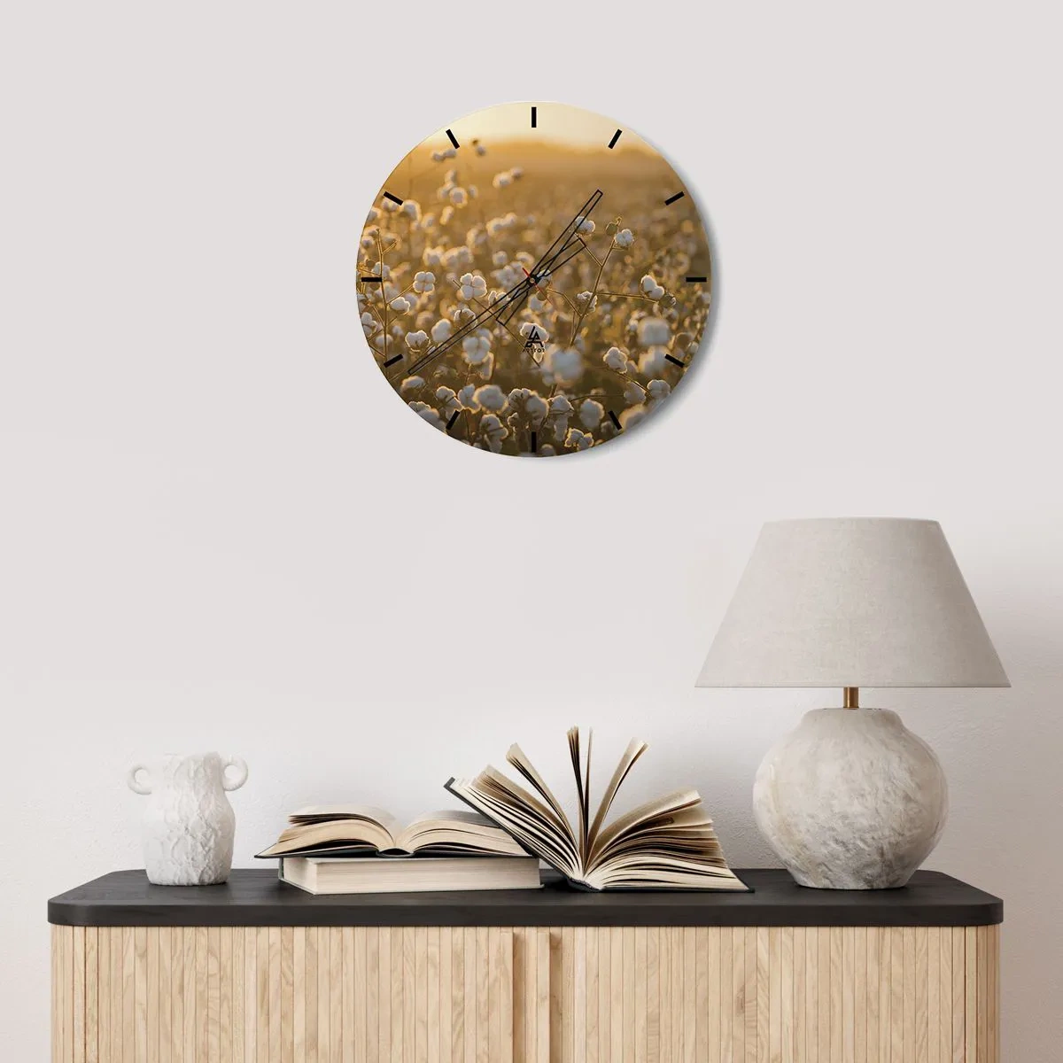 Falióra, Óra - Puha mező - 40x40 cm