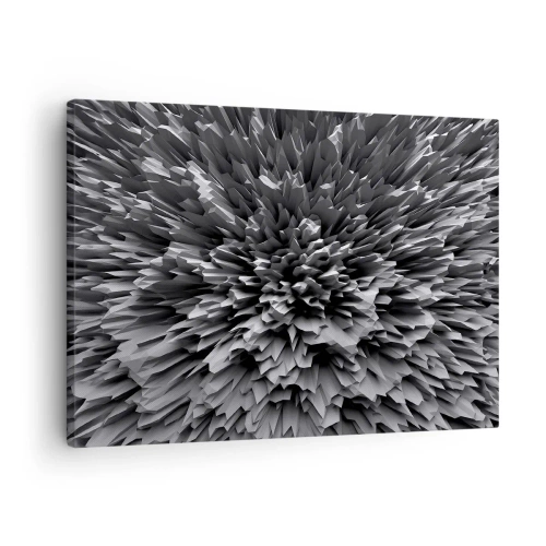 Vászonkép - Absztrakt szerkezet szürke árnyalatokban - 70x50cm - Ennél élesebb már nem lehet. - Modern fali dekoráció nappalihoz és hálószobához ARTTOR