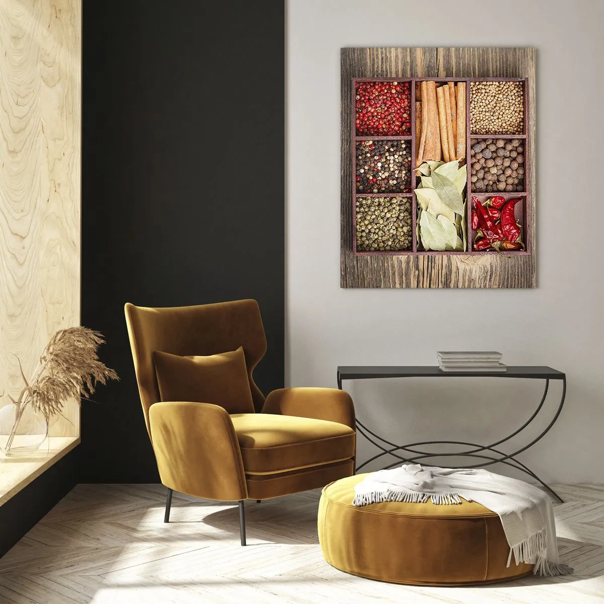 Üveg kép - Formarend, aromacsokor - 50x70 cm