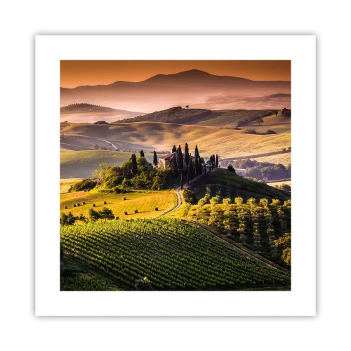 Poszter - Arcadia - a toszkáni táj - 40x40 cm