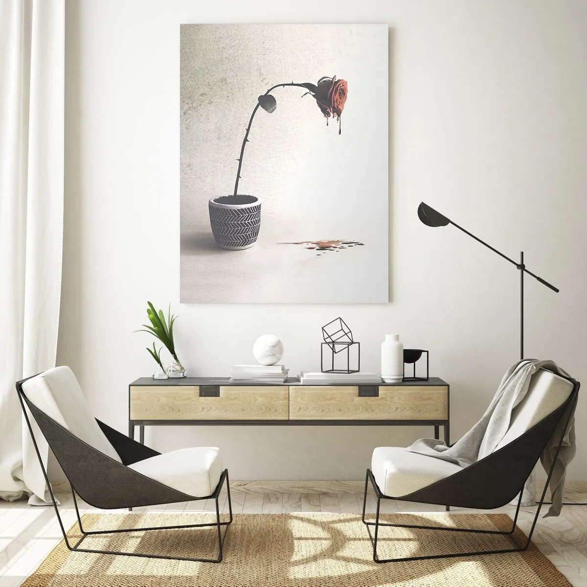 Üveg kép - Rosa dolorosa - 80x120 cm