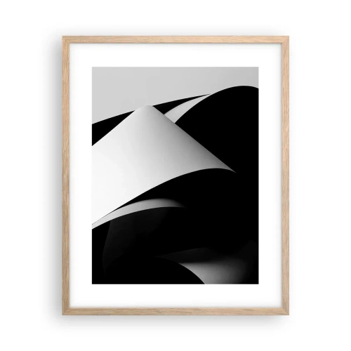Poszter világos tölgy keretben - Fénysíkok az árnyék mélyéről - 40x50 cm