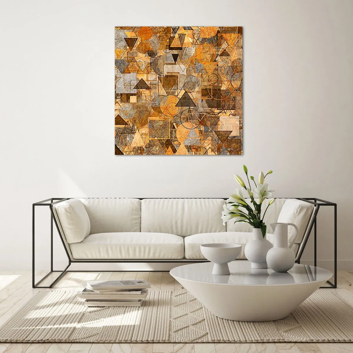 Üveg kép - Formában a világ - 50x50 cm