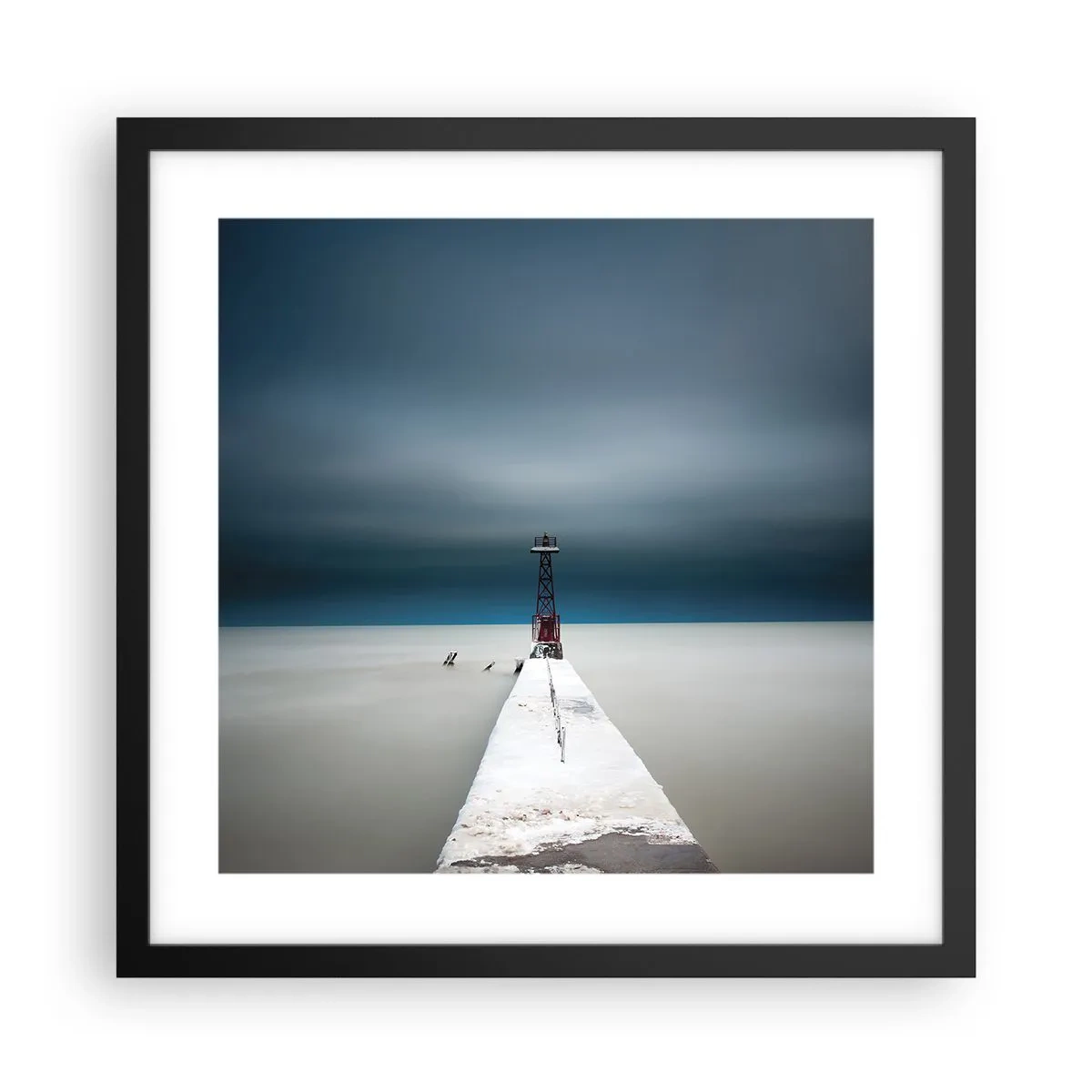 Poszter fehér keretben - A végtelenség irányába - 40x40 cm