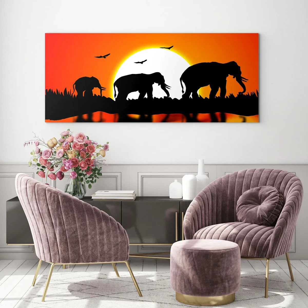 Üveg kép - Este pedig egy kis italra - 160x50 cm