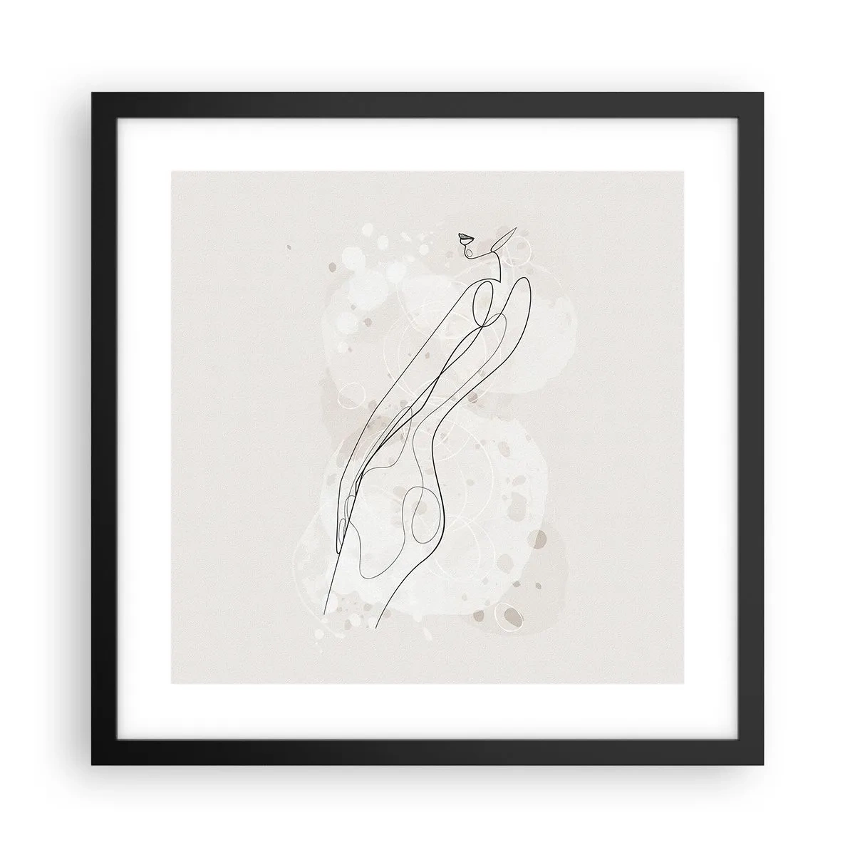 Poszter fehér keretben - Eltévedni nézésben - 40x40 cm