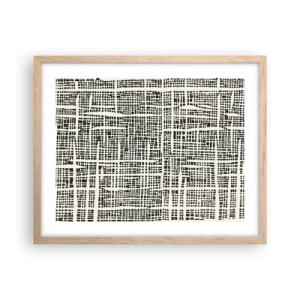 Poszter világos tölgy keretben - Szőtt kompozíció - 50x40 cm