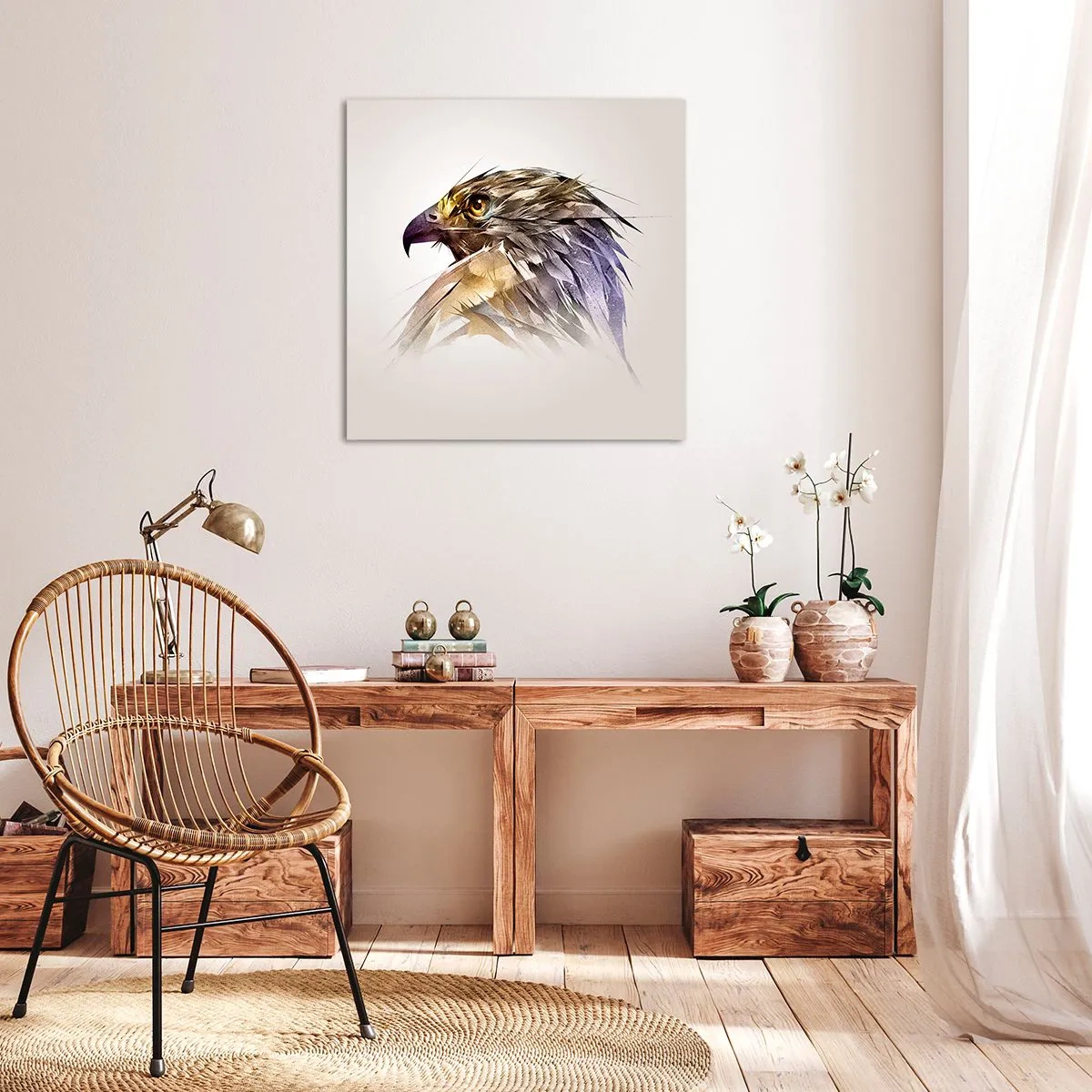 Vászonkép - Egy harcos portréja - 70x70 cm