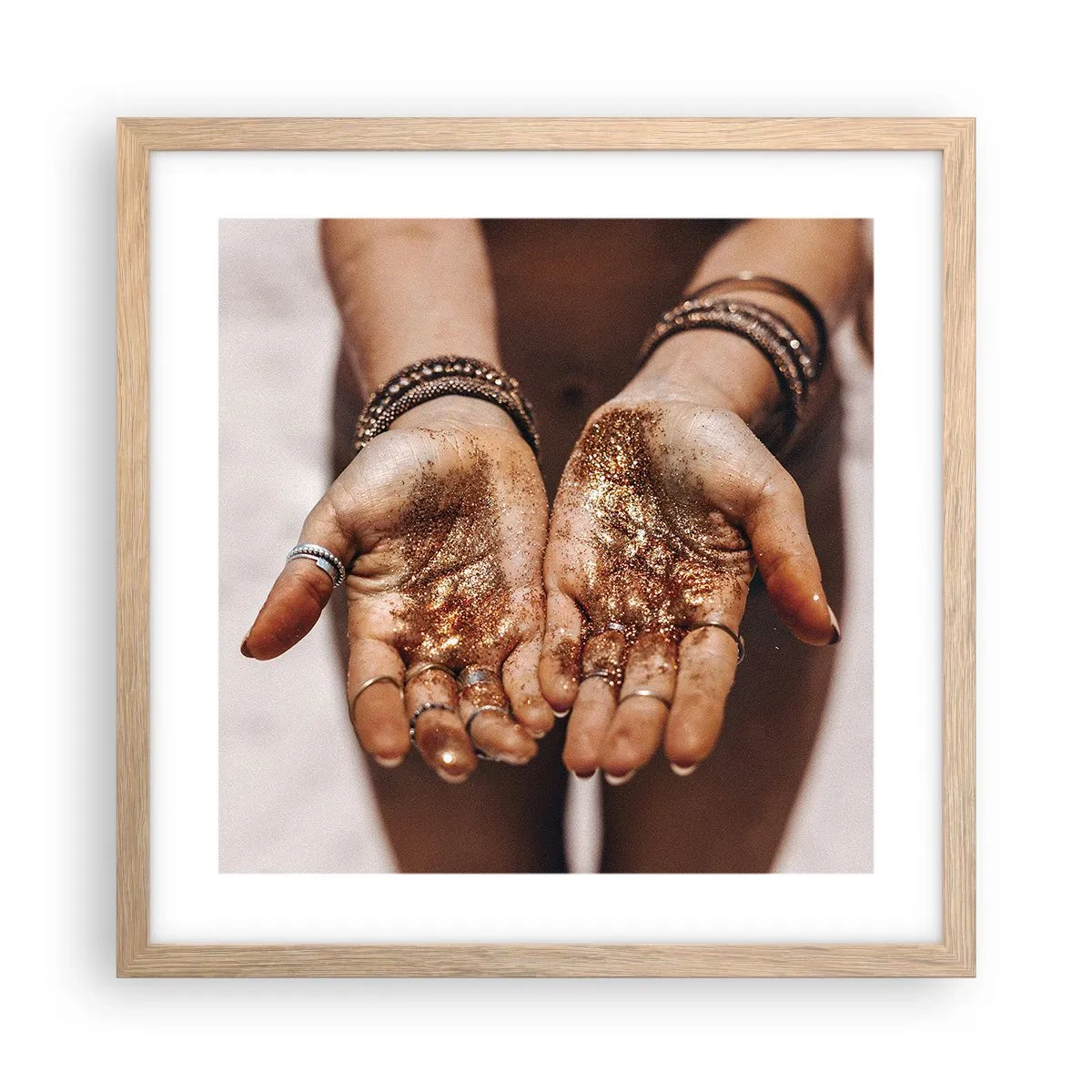 Poszter világos tölgy keretben - Ajándék neked - 40x40 cm