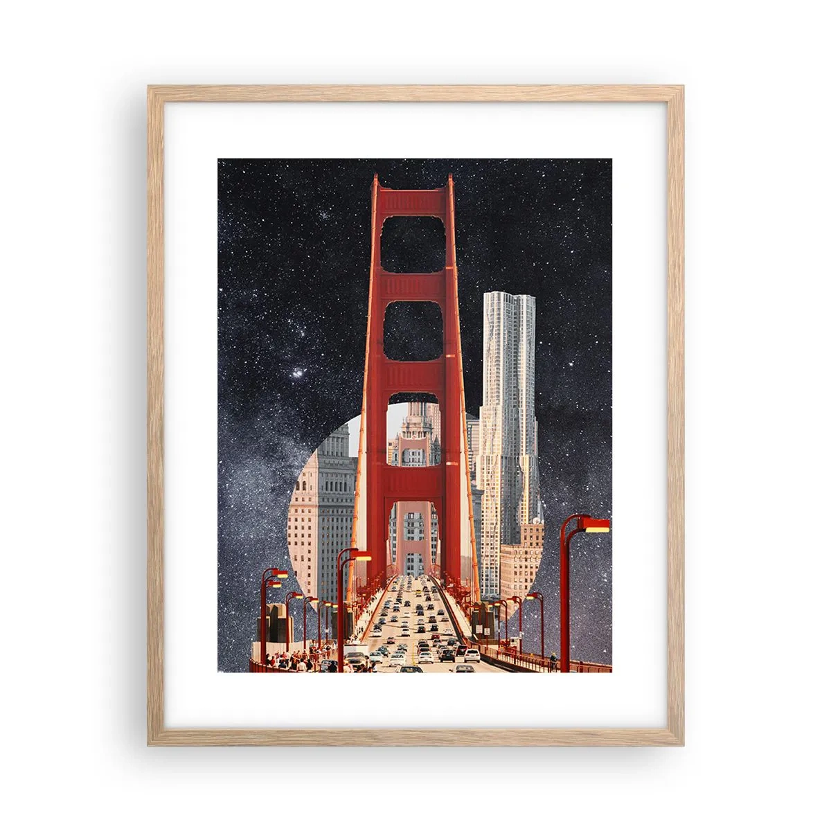 Poszter világos tölgy keretben - Mindig a középpontban - 40x50 cm