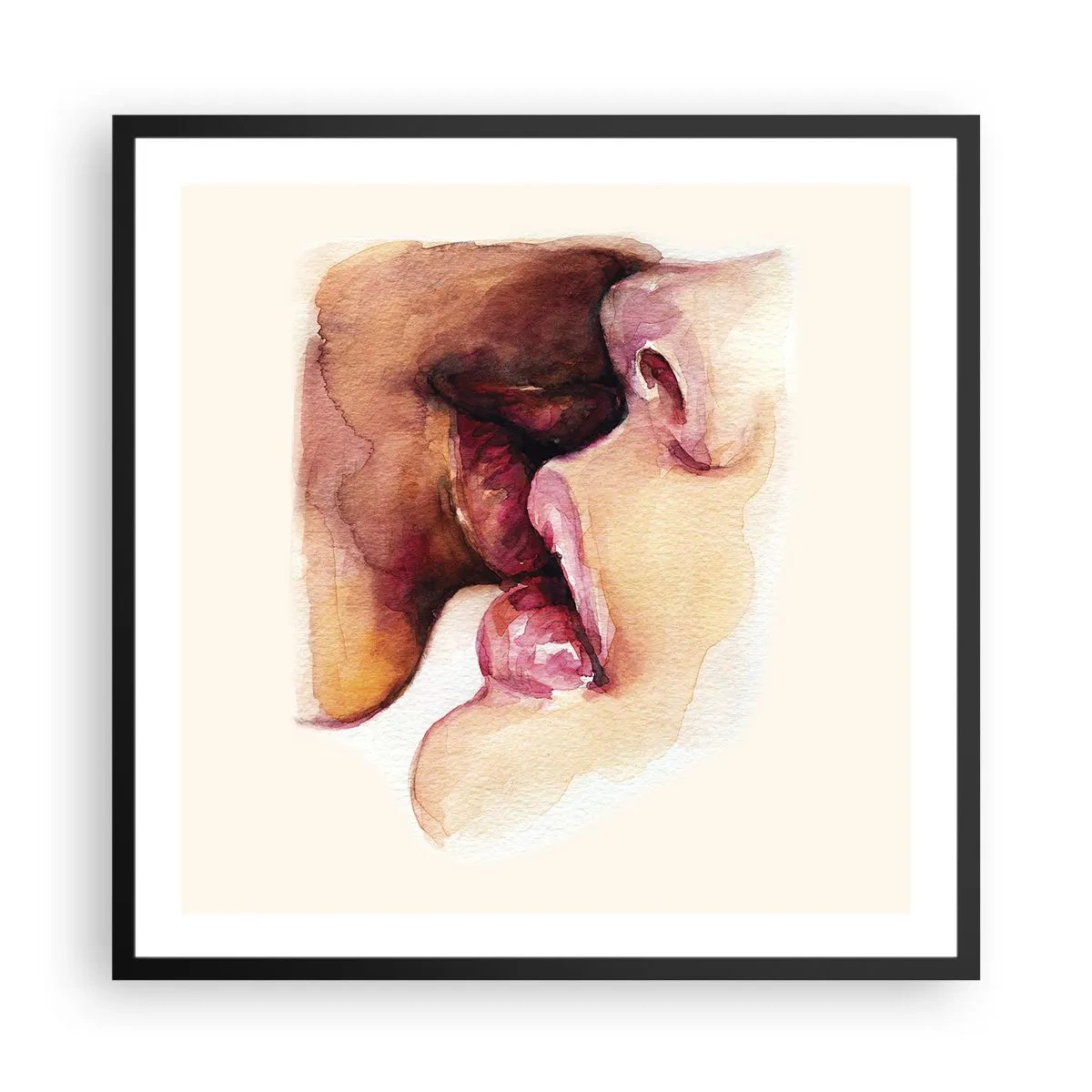 Poszter fehér keretben - Mint éjszaka és nap, föld és ég - 60x60 cm