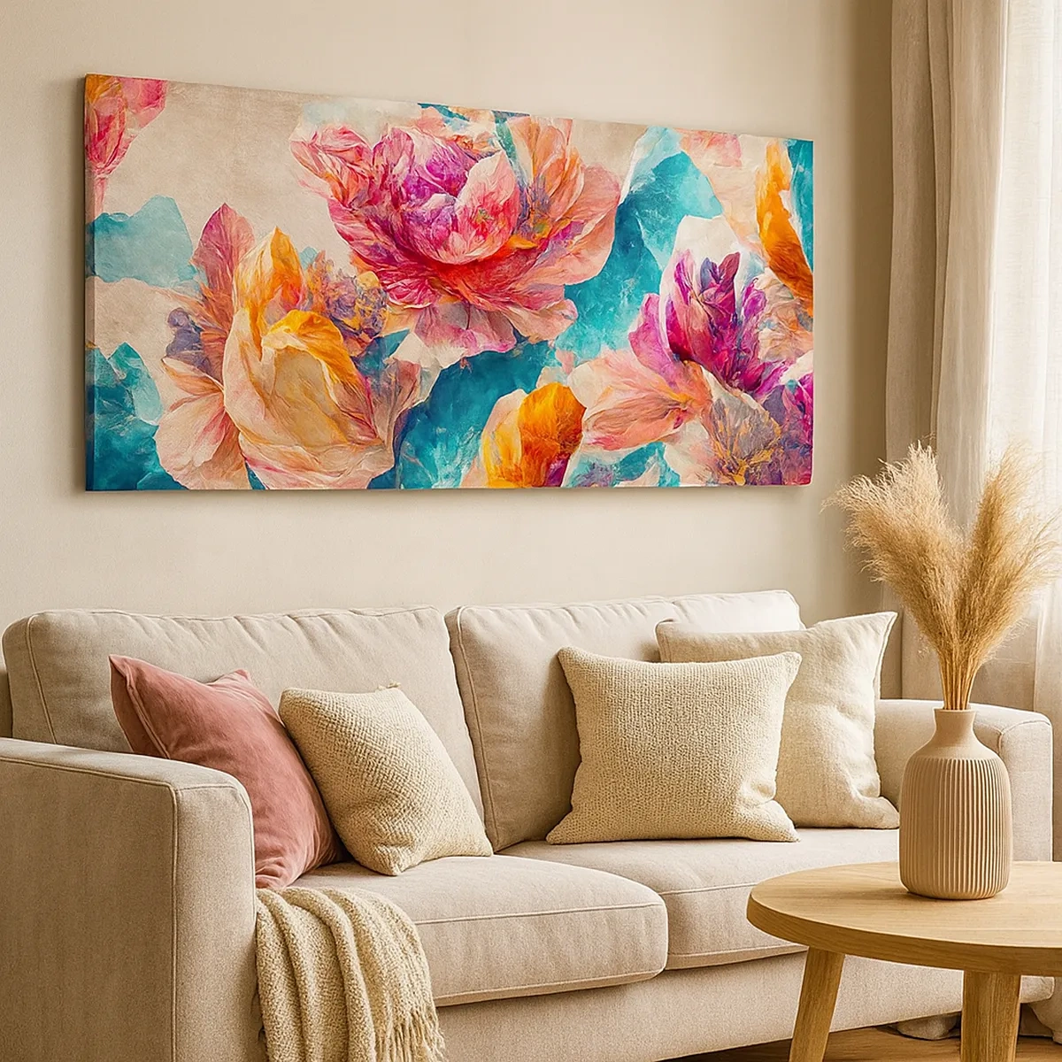 Vászonkép - Egy csokor színes pompája - 30x30 cm