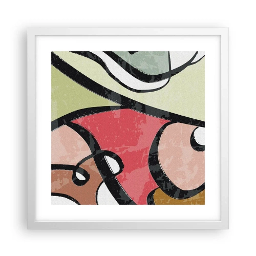 Poszter fekete keretben - Pirouettek a színek között - 40x40 cm