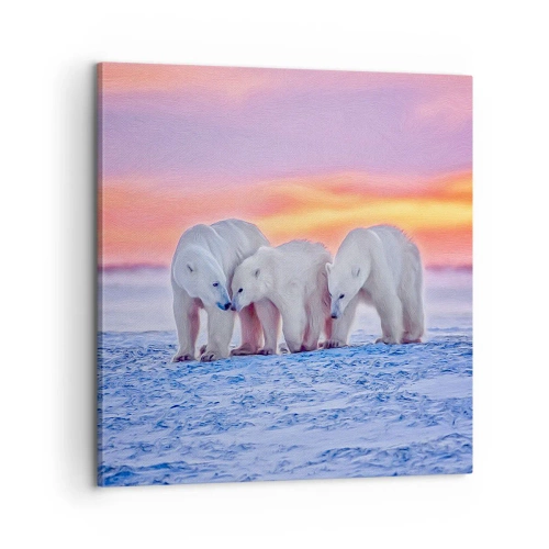 Vászonkép - Elég a családi meleg - 60x60 cm