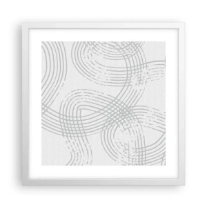 Poszter fekete keretben - Nincs egyenes út - 40x40 cm