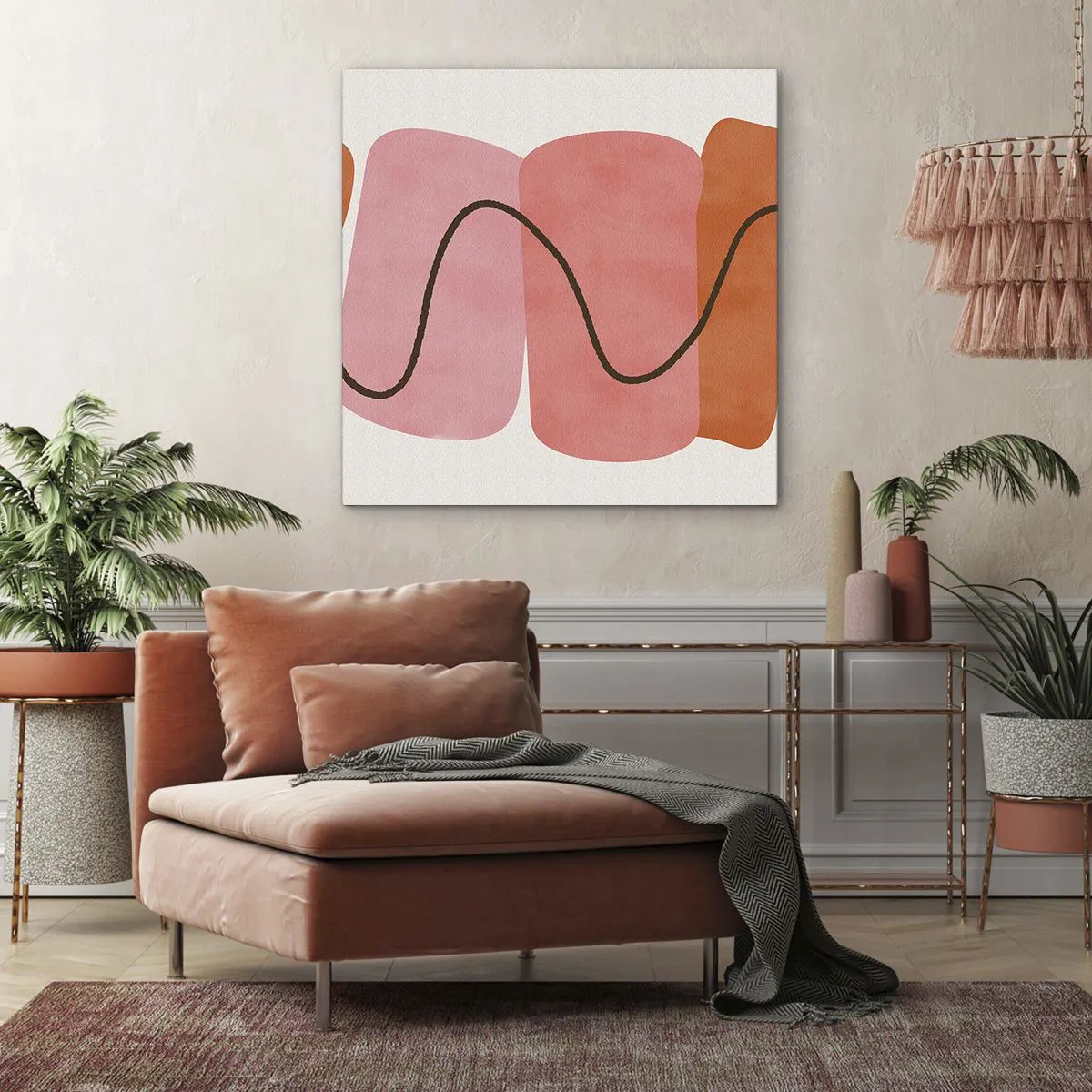 Vászonkép - Formák szelíd mozgása - 60x60 cm