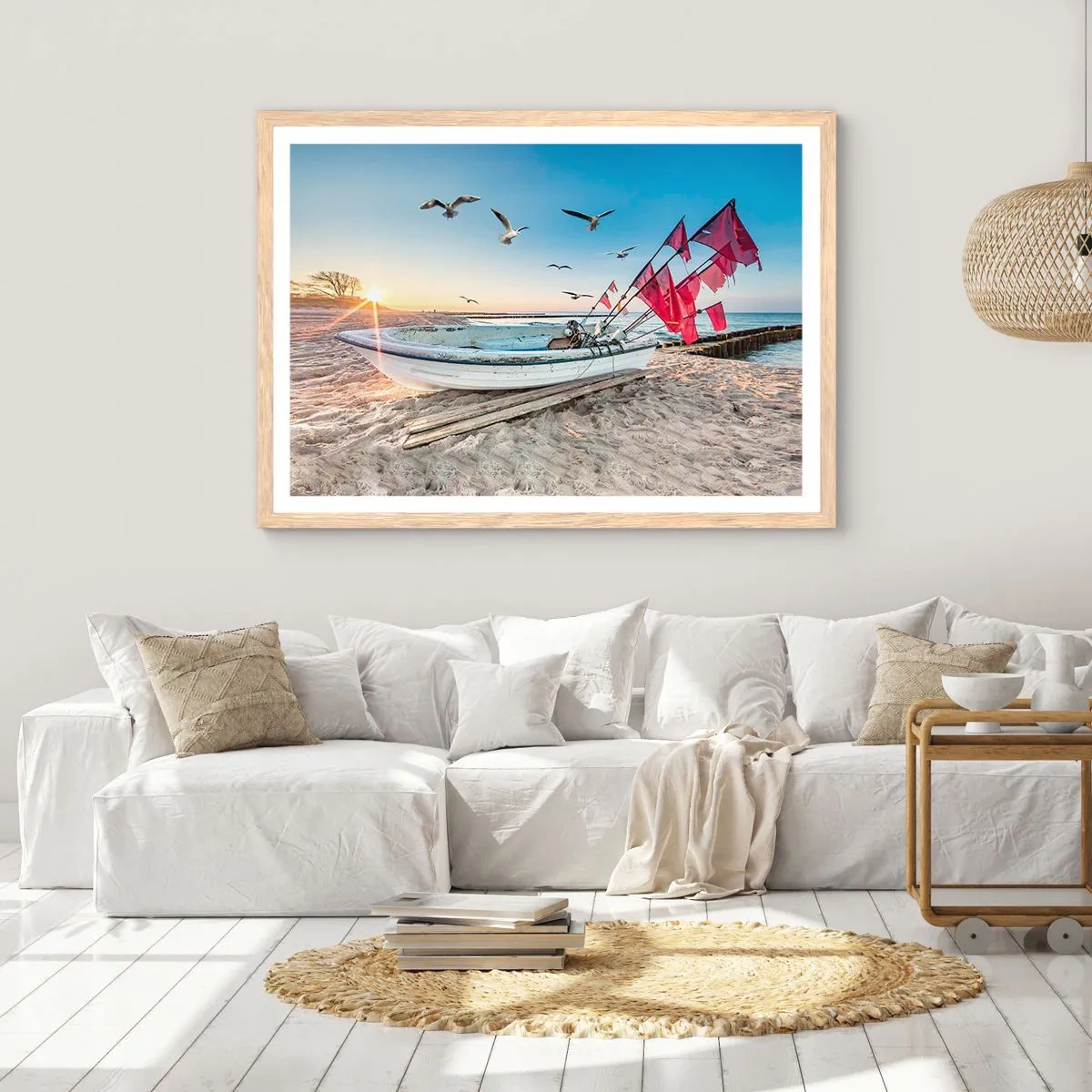 Poszter világos tölgy keretben - Megérdemelt pihenés - 91x61 cm