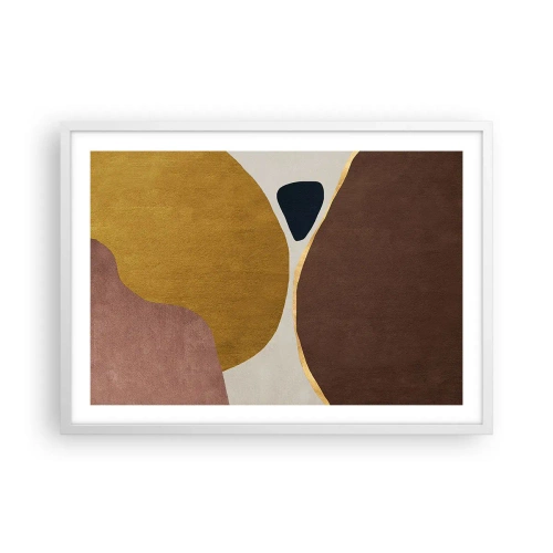 Poszter fekete keretben - Absztrakció - egy hely a térben - 70x50 cm