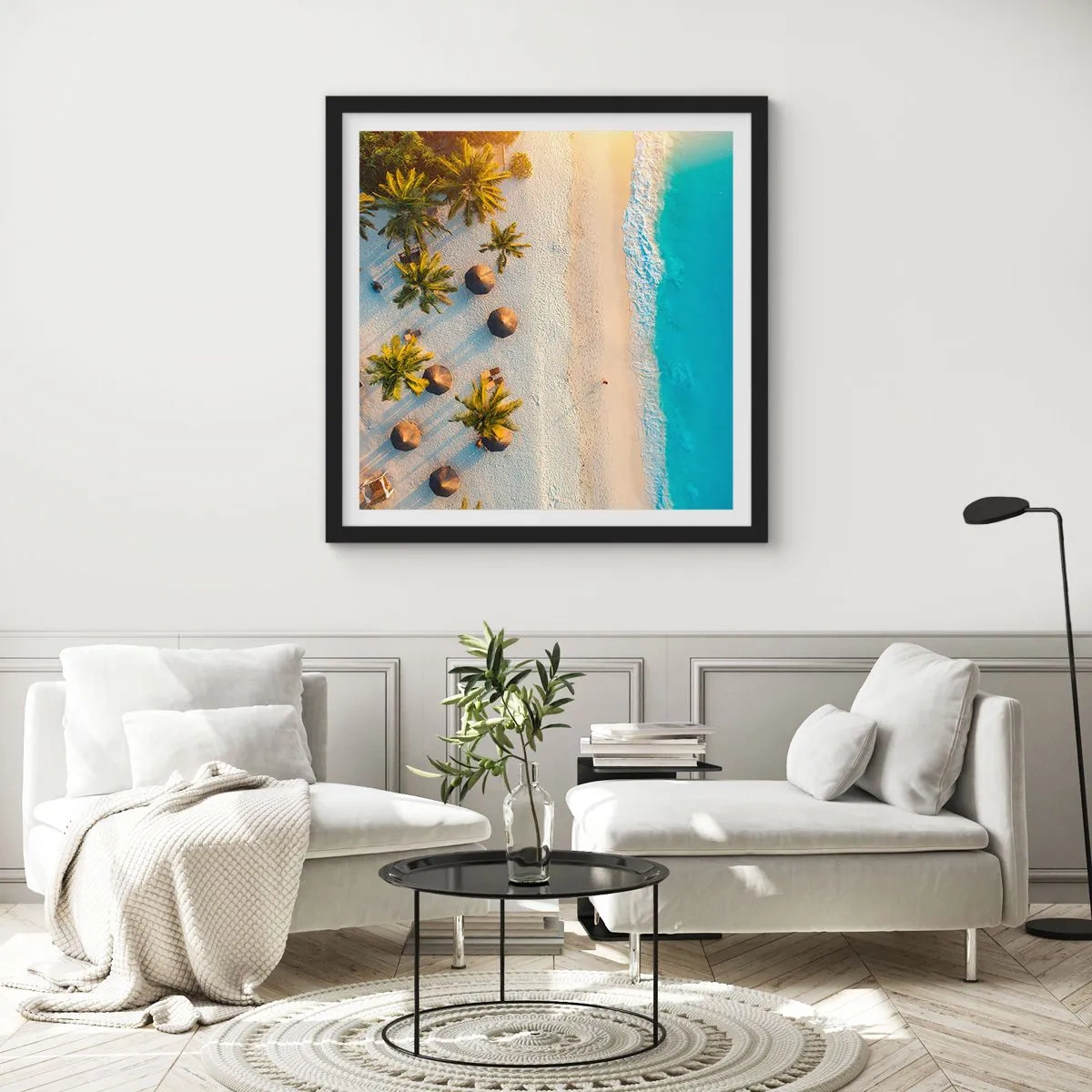 Poszter fehér keretben - Üdvözöljük a paradicsomban - 30x30 cm