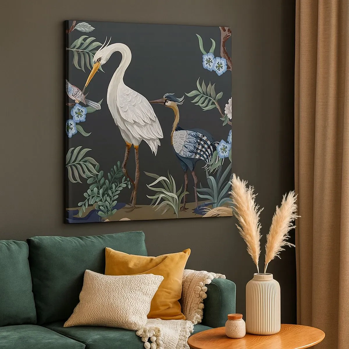 Vászonkép - Madar parádé - 30x30 cm