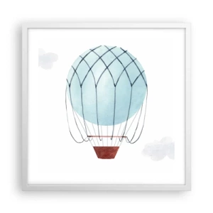 Poszter fekete keretben - Minden a felhőkben - 50x50 cm
