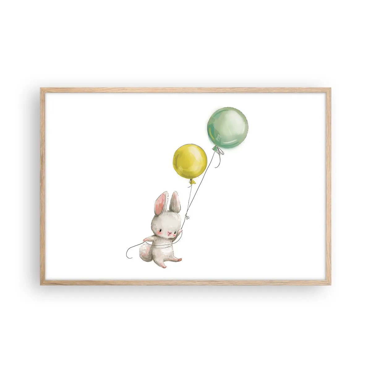 Poszter világos tölgy keretben - Én is repülök! - 91x61 cm