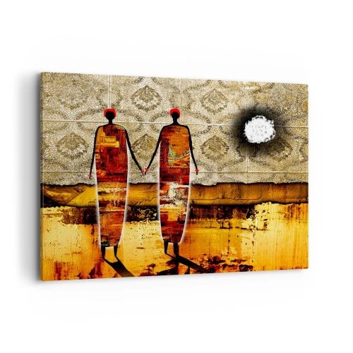 Vászonkép - Etnikai összetétel Afrika színeiben - 100x70 cm