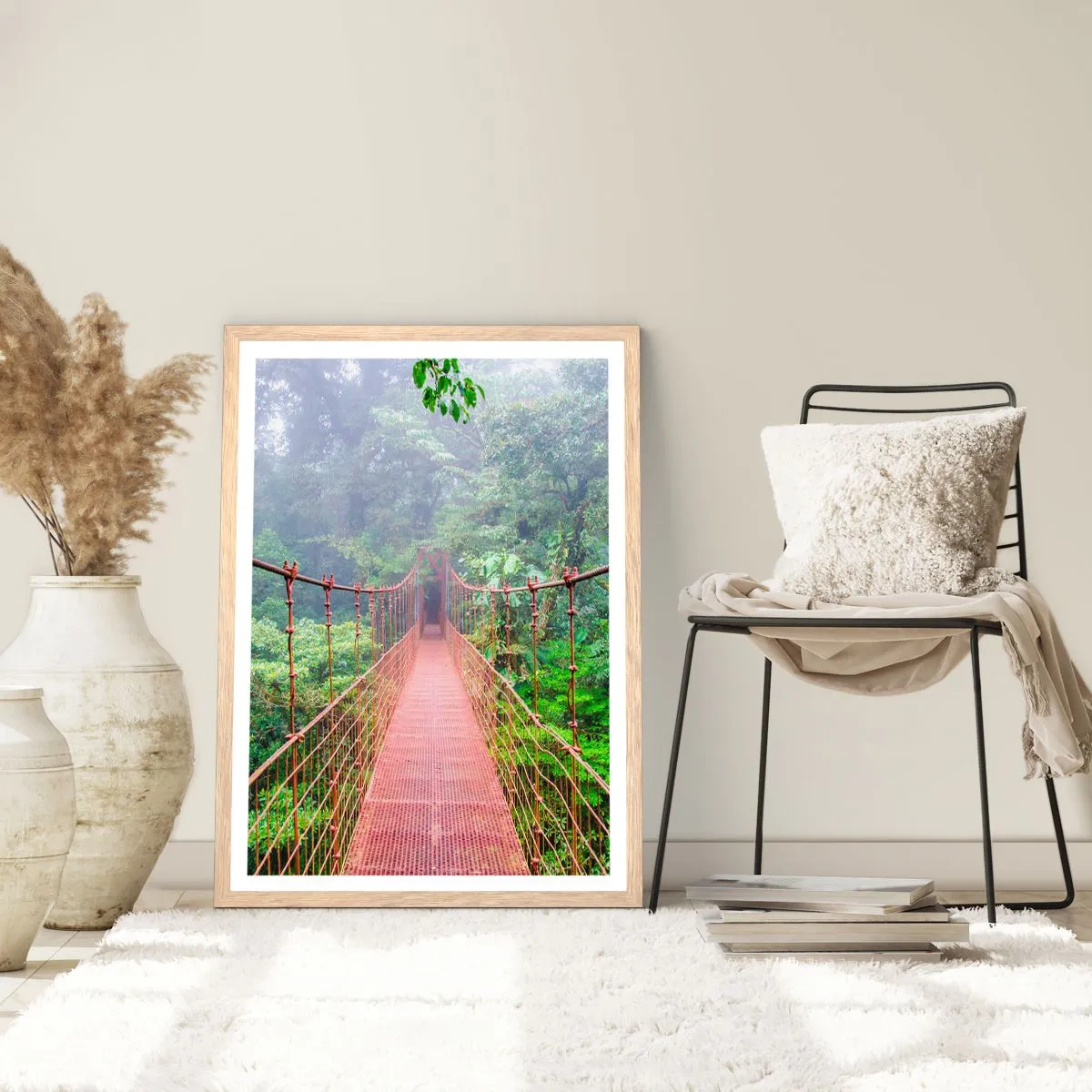 Poszter világos tölgy keretben - A lomkoronák fölé függesztve - 70x100 cm