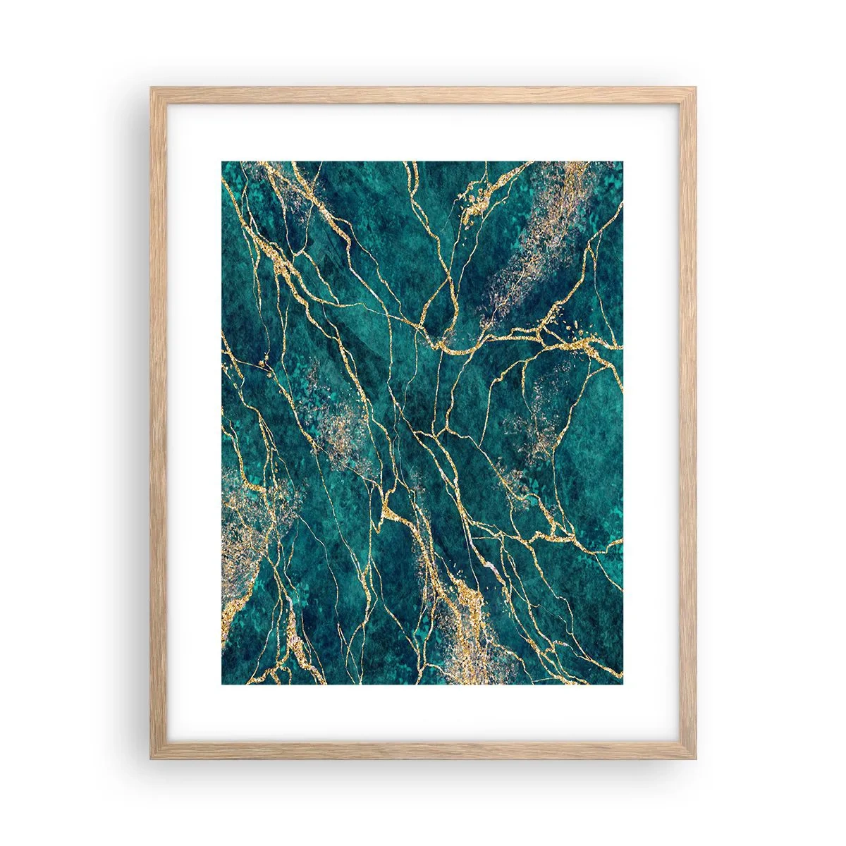 Poszter világos tölgy keretben - Aranybánya - 40x50 cm