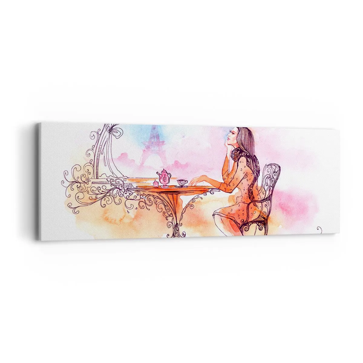 Vászonkép - Párizsi sikk - 90x30 cm