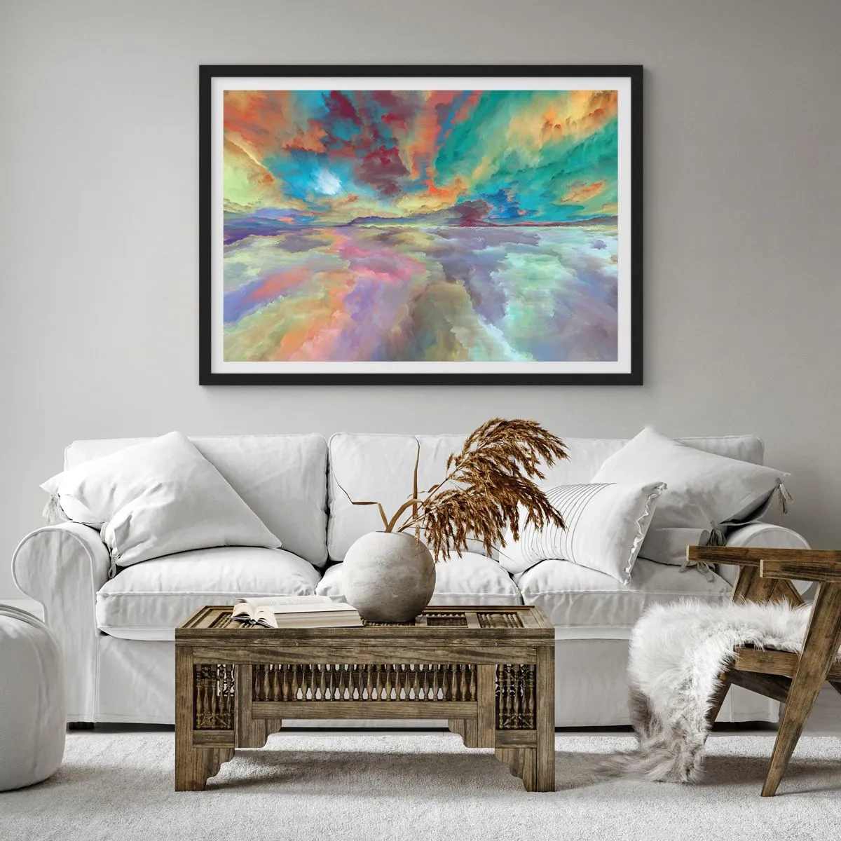 Poszter fehér keretben - Két mennyország - 91x61 cm