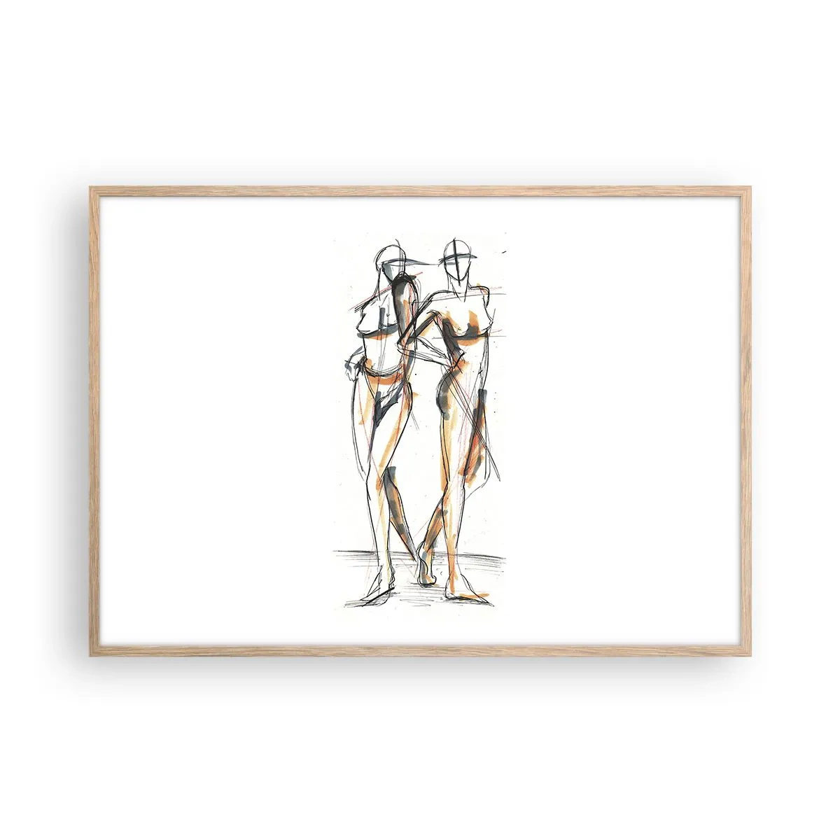 Poszter világos tölgy keretben - A kegyelem tanulmánya - 100x70 cm