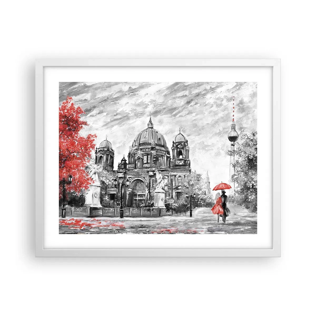 Poszter fekete keretben - Berlini találkozó - 50x40 cm