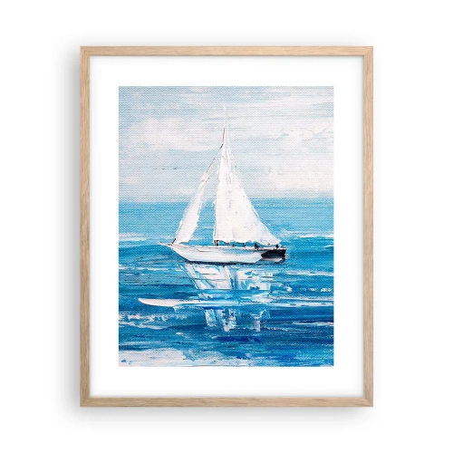 Poszter világos tölgy keretben - Egy barátoddal az oldaladon - 40x50 cm