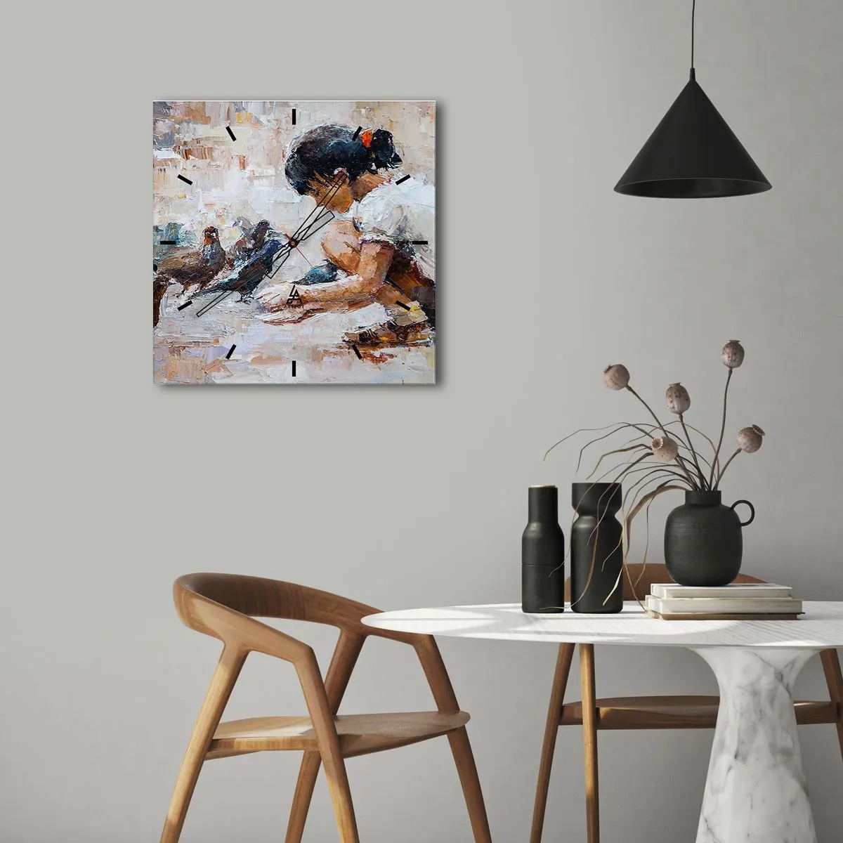 Falióra, Óra - A kicsik és a legkedvesebbek - 40x40 cm