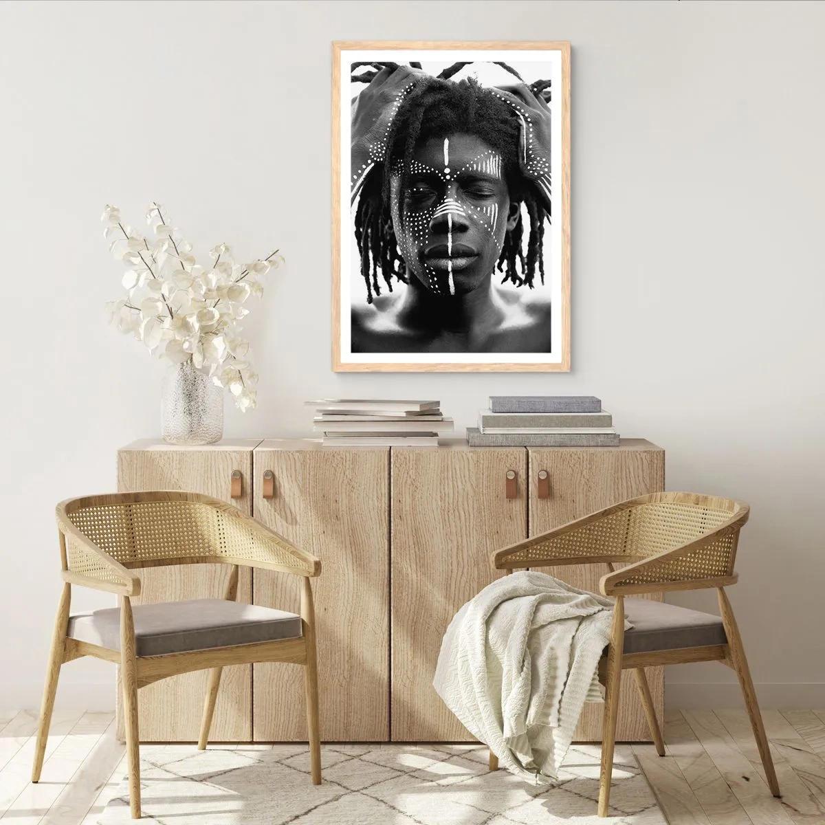 Poszter világos tölgy keretben - Hol vagy? - 70x100 cm