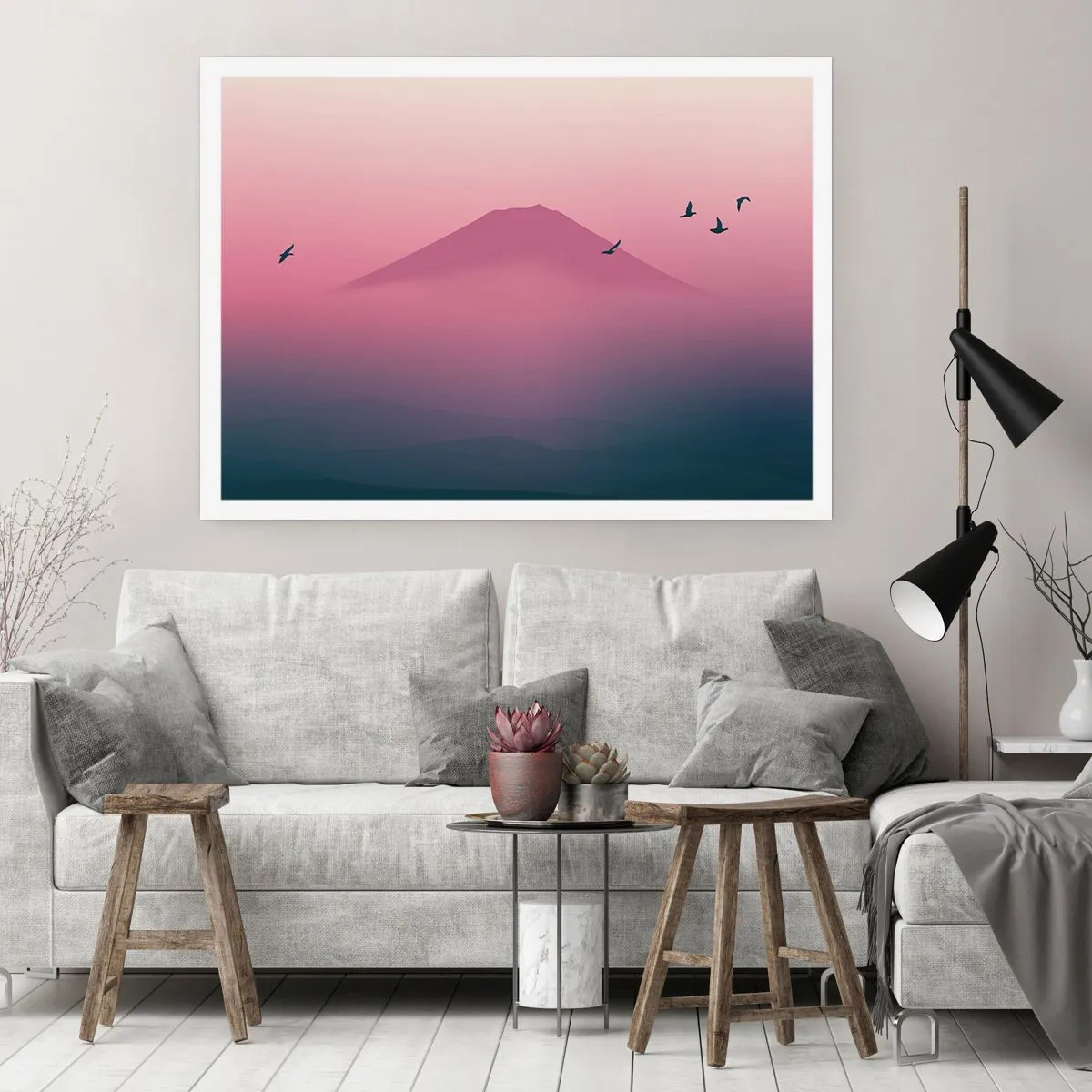 Poszter - Vándorok a felhők felett - 70x50 cm