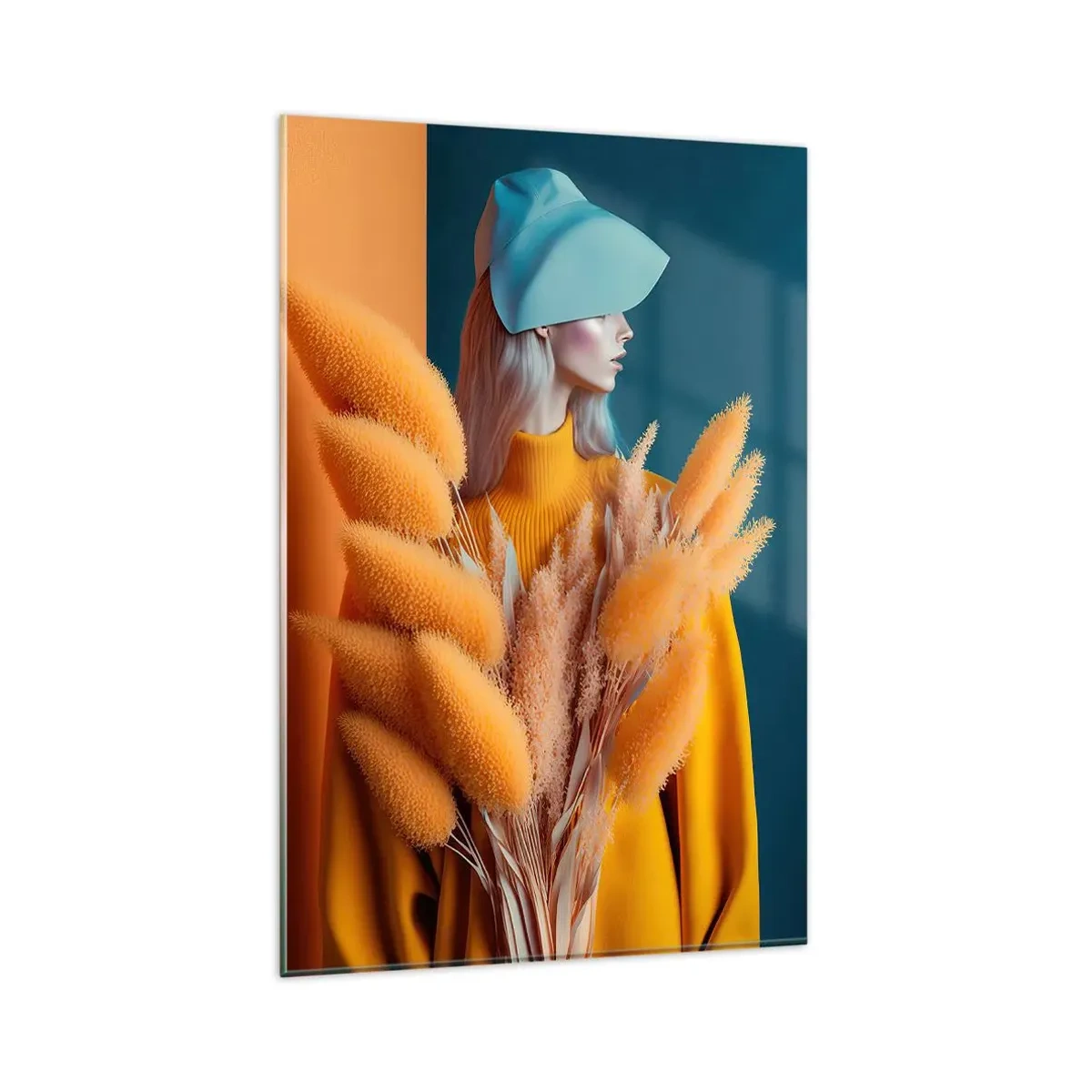 Üveg kép - Bolyhos portré - 80x120 cm